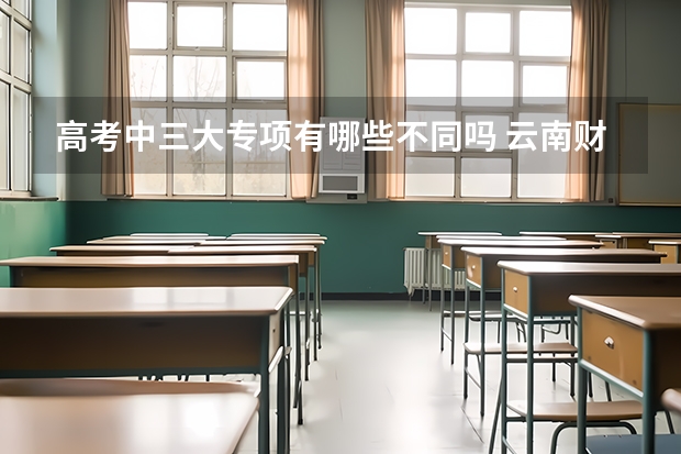 高考中三大专项有哪些不同吗 云南财经职业学院录取分数线2022是多少分