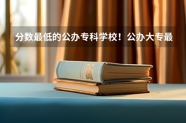 分数最低的公办专科学校！公办大专最低多少分能上（参考）