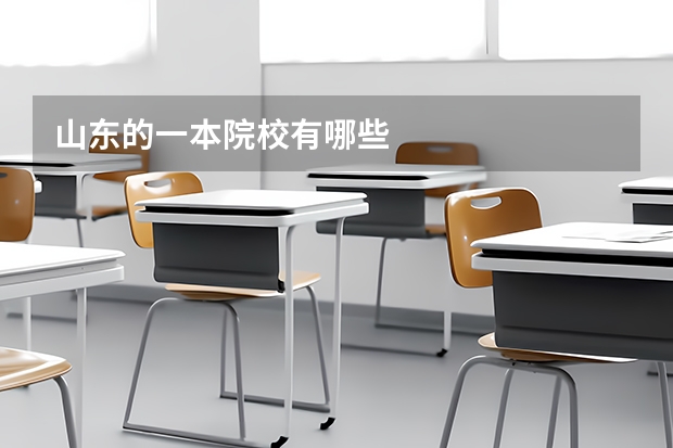 山东的一本院校有哪些