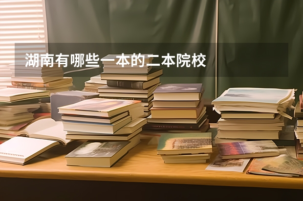 湖南有哪些一本的二本院校