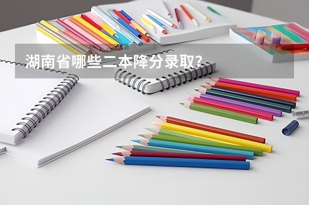 湖南省哪些二本降分录取？